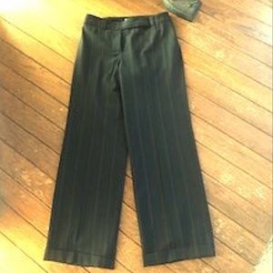 Ann Taylor Wool/Linen Blk/Purple Pin Lined Pant